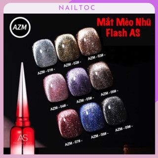 Sơn Gel Mắt Mèo Nhũ Flash AS 15ml Chính Hãng Chai Đỏ