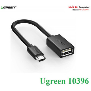 Cáp otg micro usb 2.0 dài 12cm ugreen 10396 chính hãng