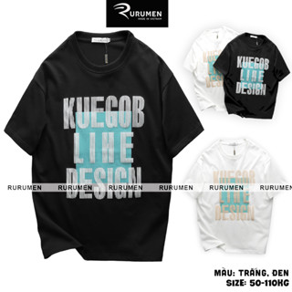  Áo Thun Cổ Tròn Rurumen - Áo Phông Nam In Chữ Sọc Bền Đẹp Big Size 