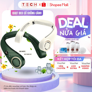 Quạt Đeo Cổ GODWELL Bản Cao Cấp Pin 5000mAh 3 Tốc Độ, Màn Hình Led, Sử Dụng Lên Đến 18H Chính Hãng