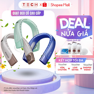 Quạt Đeo Cổ Làm Mát GODWELL 5 Cấp Độ Gió Làm Mát Nhanh Không Gây Tiếng Ồn, Thời Gian Sử Dụng Lên Tới 10H