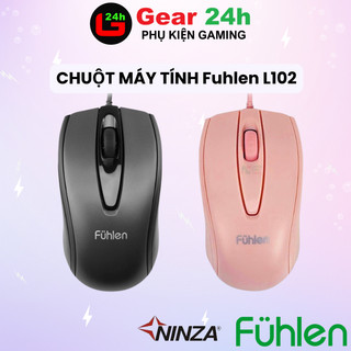 Chuột máy tính có dây Fuhlen L102 Đen / Hồng - Chính Hãng BH 24 tháng