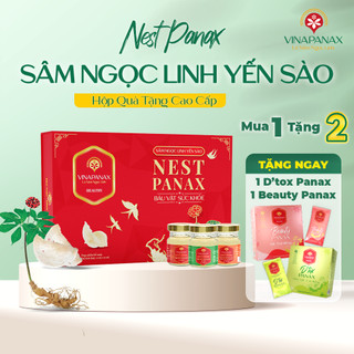  Hộp quà tặng cao cấp Sâm Ngọc Linh Yến sào Khánh Hòa 35% Nest Panax (10 hũ x70ml)