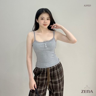 Áo hai dây nữ kiểu phối ren chất thun cotton co giãn 4 chiều ôm body 29321
