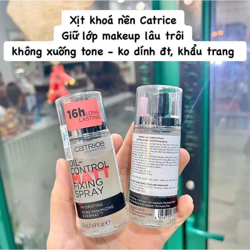 ( Chính Hãng ) Xịt Khoá Nền Trang Điểm , Khoá Lớp Chống Nắng Kiềm Dầu Catrice Oil Control 50ml