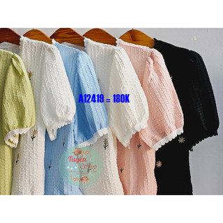 ÁO CROPTOP VIỀN REN THÊU HOA