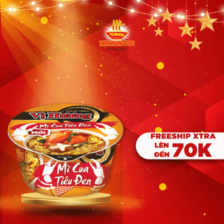 Thùng 12 Tô Mì Vị Hương Cua Tiêu Đen Cao Cấp 80g/tô