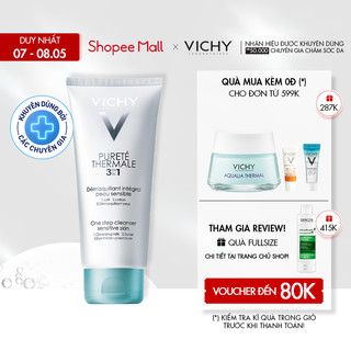 Sữa rửa mặt tẩy trang 3 tác dụng Vichy Purete Thermal One Step Cleanser