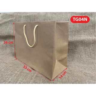 Combo 100 túi giấy kích thước 26 x 35 x 14cm - giấy Kraft nâu và giấy Ivory trắng