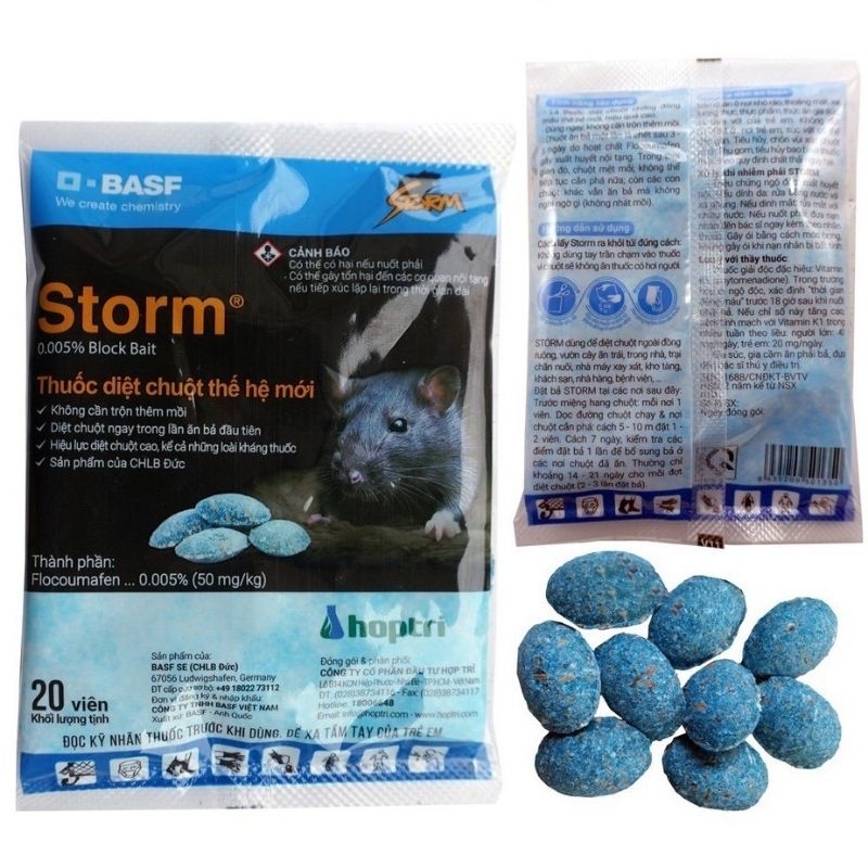 Gói 20 viên kẹo diệt chuột Storm