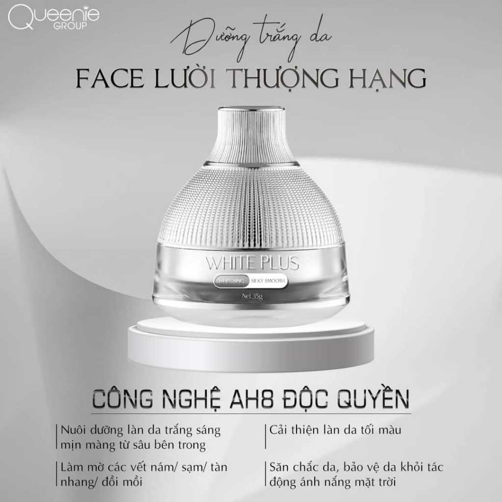 [Bản New 2024] Kem Face Lười Queenie Skin 35gr - Kem Face Lười Thượng Hạng White Plus Queenie Skin