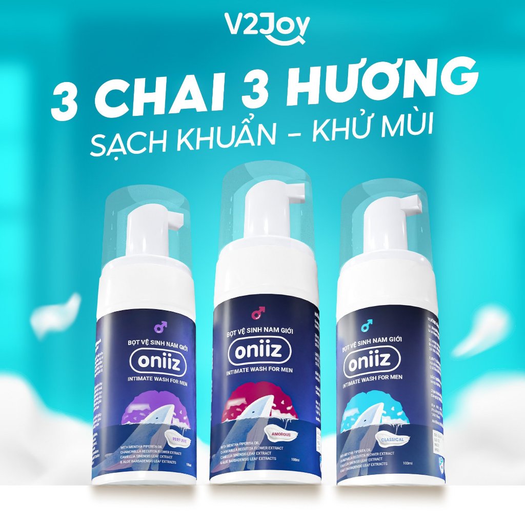 Bọt vệ sinh nam giới Oniiz Dung dịch tạo bọt 100ml - V2Joy Vietnam