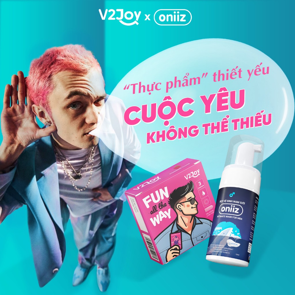 Bọt vệ sinh nam giới Oniiz Dung dịch tạo bọt 100ml - V2Joy Vietnam