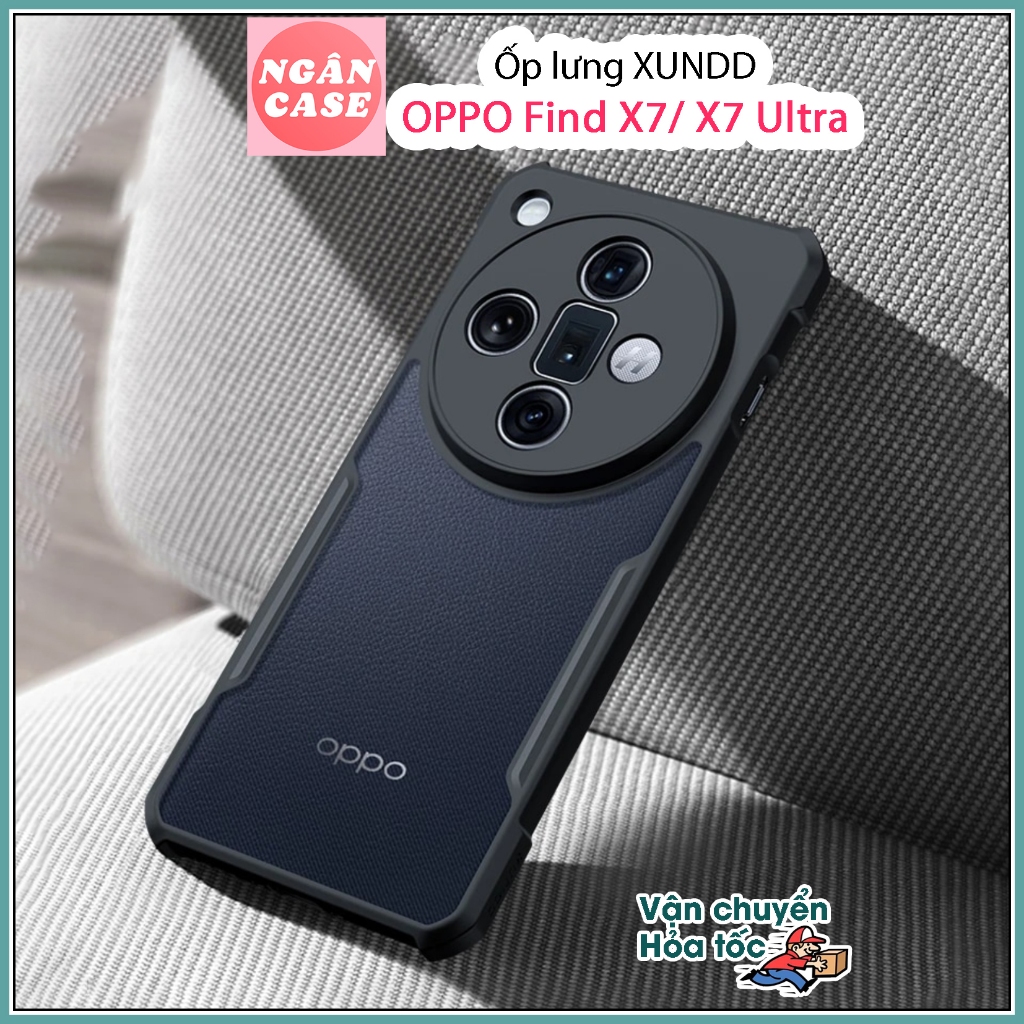 Ốp lưng XUNDD OPPO Find X7 / X7 Ultra - Mặt lưng sọc, Viền TPU, Chống sốc