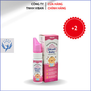 2 chai dung dịch vệ sinh mũi dksalt baby - dk pharma