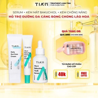 Bộ 3 Sản Phẩm Kem Chống Nắng, Serum Bakuchiol Chống Lão Hoá Da, Kem Mắt Bakuchiol Giảm Thâm Vùng Mắt