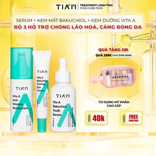 Combo 3 Dưỡng Da Căng Bóng, Chống Lão Hoá, Mờ Nếp Nhăn Tia'm Vita A Bakuchiol Firming 40ml