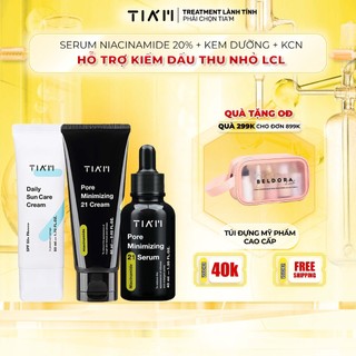 Bộ 3 Sản Phẩm Kem Chống Nắng, Serum Niacinamide 20% 40ml, Kem Dưỡng Niacinamide 5% 60ml