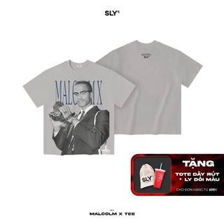 Áo thun cổ tròn SLY Malcolm X Tee màu xám