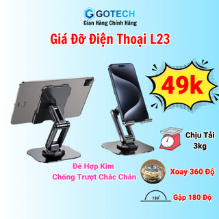 Giá Đỡ Điện Thoại Chữ Z Trục Xoay 360, Kệ Kê Điện Thoại Đa Năng L23 Gấp Gọn Điều Chỉnh Góc Dễ Dàng Chân Đế Chống Trượt