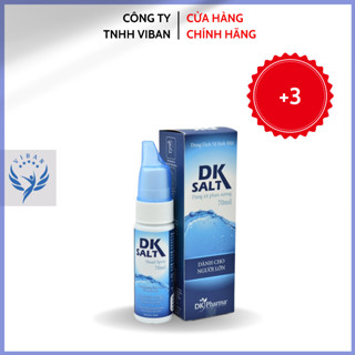 3 Chai Dung Dịch Vệ Sinh Mũi DKSALT(Người Lớn) - DK Pharma