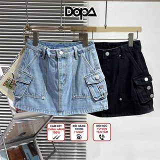  Chân Váy Jean Nữ Dáng Chữ A Kèm Lót Quần Bên Trong Avocado Chân Váy Bò Ngắn Phối Túi Hộp 2 Bên Cao Cấp 