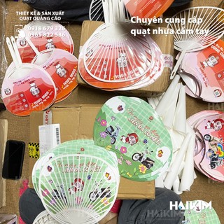 Quạt nhựa cầm tay, phôi quạt - quạt nhựa hoàn thiện - giao màu ngẫu nhiên