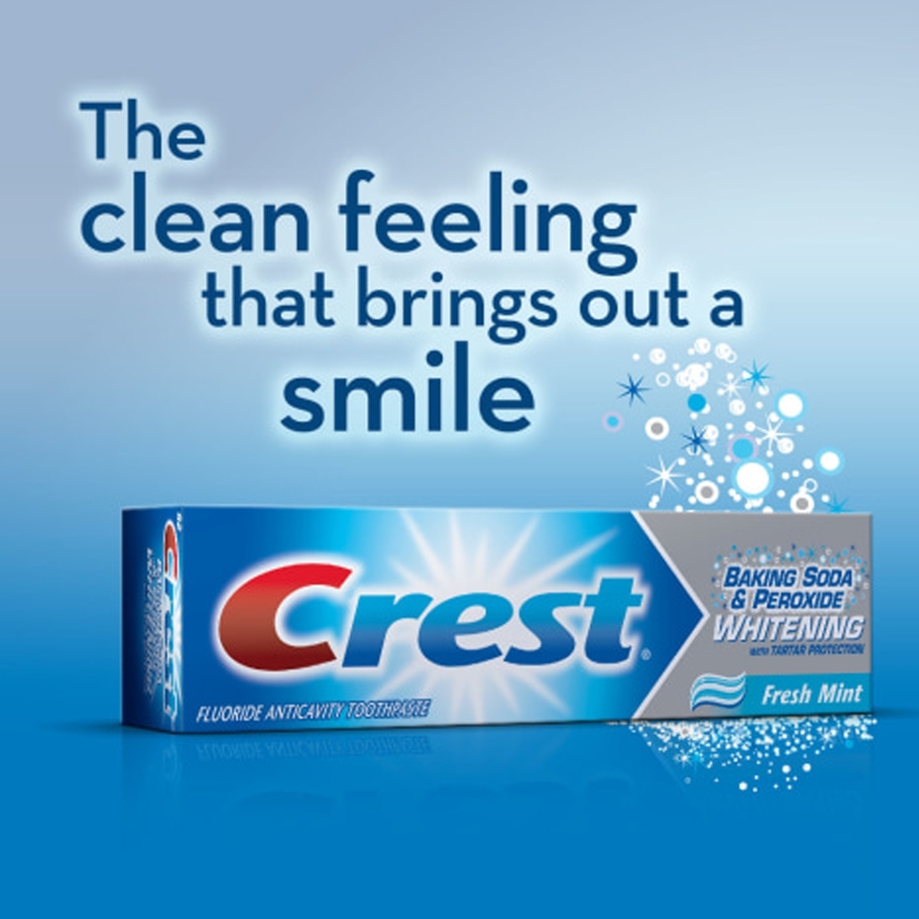 [Hàng Mỹ] Kem đánh răng Crest Baking Soda & Peroxide Whitening 68g
