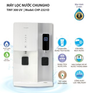 Máy lọc nước ro chungho tiny 300 uv chp-2321d hai chế độ nước lạnh và nguội, bảo hành 24 tháng