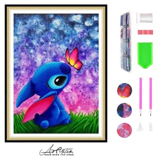  Stitch cartoon Tranh kim cương DIY, đồ thủ công DIY, phim hoạt hình khâu
