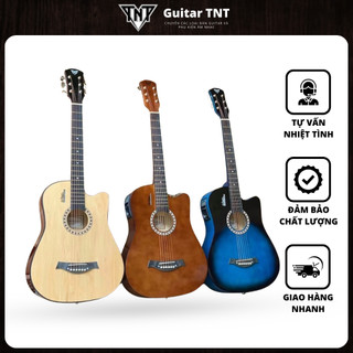  Đàn Guitar Acoustic T70 Bản EQ Size 38inch Dáng DC Có Ty Chỉnh Cong Cần  CHÍNH HÃNG  