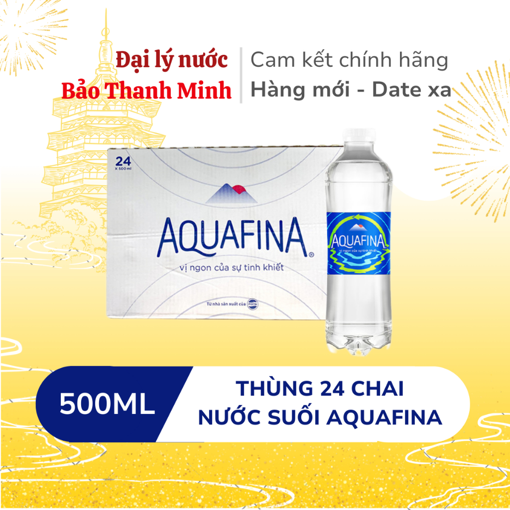   HOẢ TỐC  Nước suối AQUAFINA 500ml  Thùng 24 chai   Date xa  