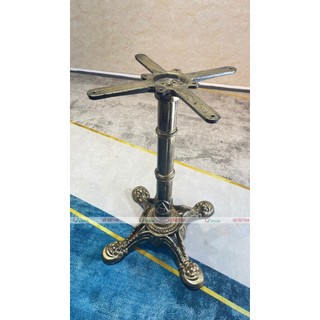 Chân bàn gang đúc 4 cánh ống to- Chân bàn cafe-Chân bàn gang đúc