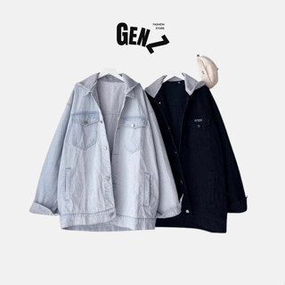 Áo Khoác Jean Mũ Nỉ Nam Thêu Chữ Kiểu Dáng Unisex Hiện Đại Tại Gen Z Store HN