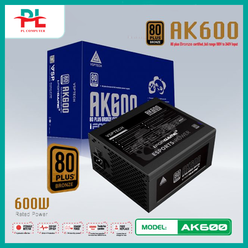 Nguồn VSPTECH IFORGAME AK600/AK700 80PLUS BRONZE - Hàng Chính Hãng Vsp