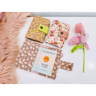 🌸Ví Passport (Handmade) vải Nhung tăm hoa nhí 🎀( giá chưa bao gồm thêu tên)☘️