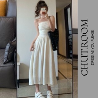 (Order) Váy basic cúp ngực dáng dài midi mùa hè đi biển đường phố Chut.Room dành cho nữ