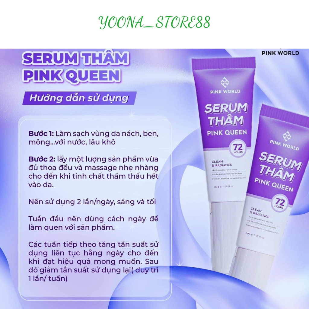 Serum thâm pink queen 72h giảm thâm nách,mờ thâm,cấp ẩm ngăn tiết mồ hôi hiệu quả