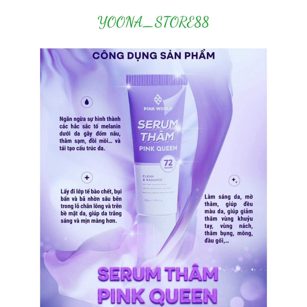 Serum thâm pink queen 72h giảm thâm nách,mờ thâm,cấp ẩm ngăn tiết mồ hôi hiệu quả