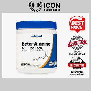 NUTRICOST BETA ALANINE (300g) - Hỗ Trợ Tăng Sức Mạnh, Sức Chịu Đựng Cho Cơ Bắp