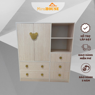 Tủ Nhựa Đài Loan Trẻ Em MIRA HOUSE Tủ Đựng Quần Áo Cho Bé Trai Bé Gái cao 1m24 dài 1m07 sâu 40cm