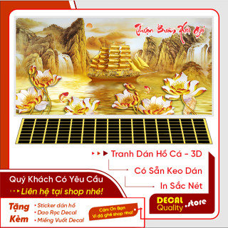  Tranh 3d Decal có sẵn keo Tranh Dán Bể Cá Thủy Sinh Bể Cá Rồng - Thuyền Buồm Xuôi Gió - Tất Cả Hồ 