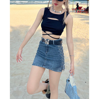 Áo ba lỗ đan dây cutout eo