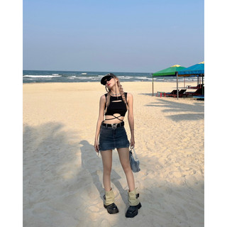 Áo ba lỗ đan dây cutout eo