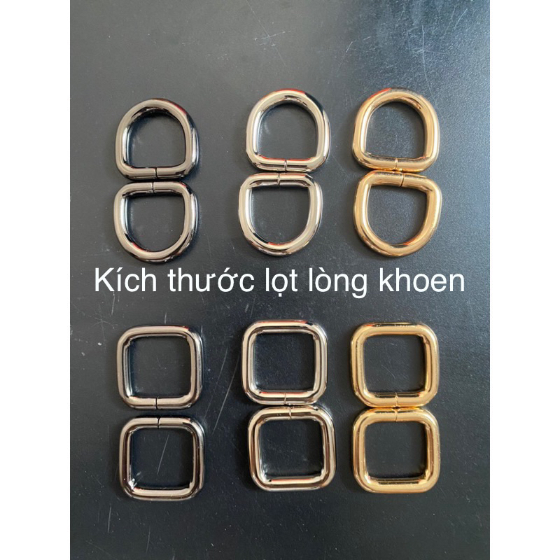1 cặp khoen D, khoen vuông túi xách( 2chiếc )