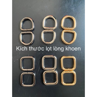 1 cặp khoen D, khoen vuông túi xách