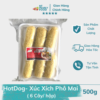 Hotdog Phô Mai_Xúc Xích Phô Mai_Xúc xích ngon, Phô mai béo, Vỏ bánh giòn