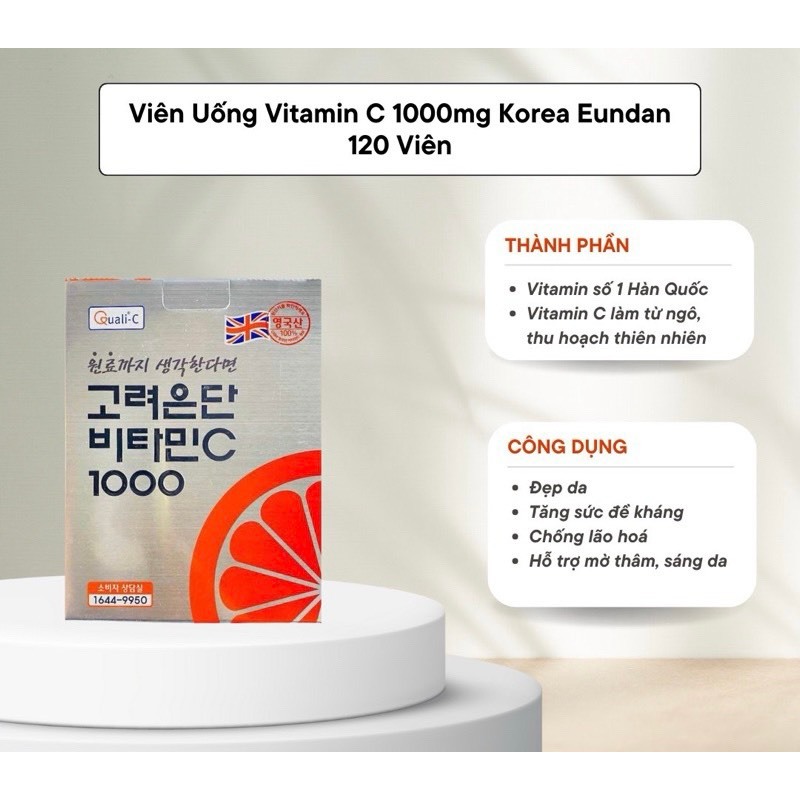 Viên Uống Vitamin C Eundan 1000mg dạng vỉ Hàn Quốc