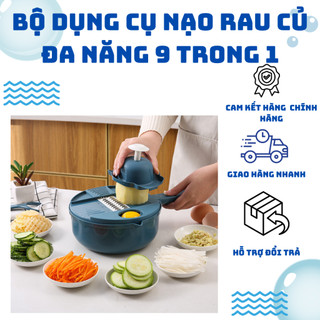Bộ Dụng Cụ Nạo Bào Rau Củ Quả Đa Năng 9 Trong 1 Siêu Tiện Lợi An Toàn