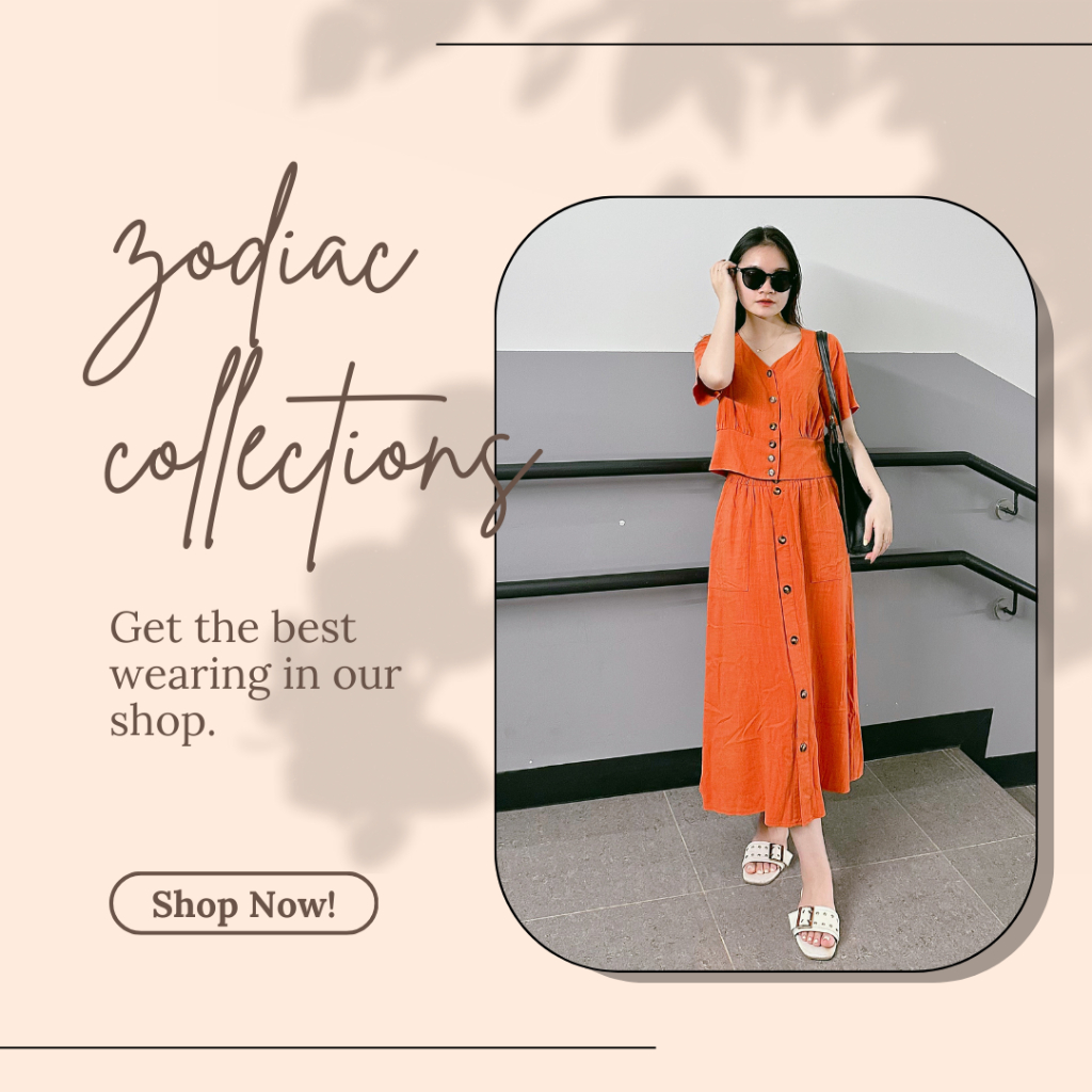|Zodiac | Set áo croptop chân váy linen bamboo hàng VNXK